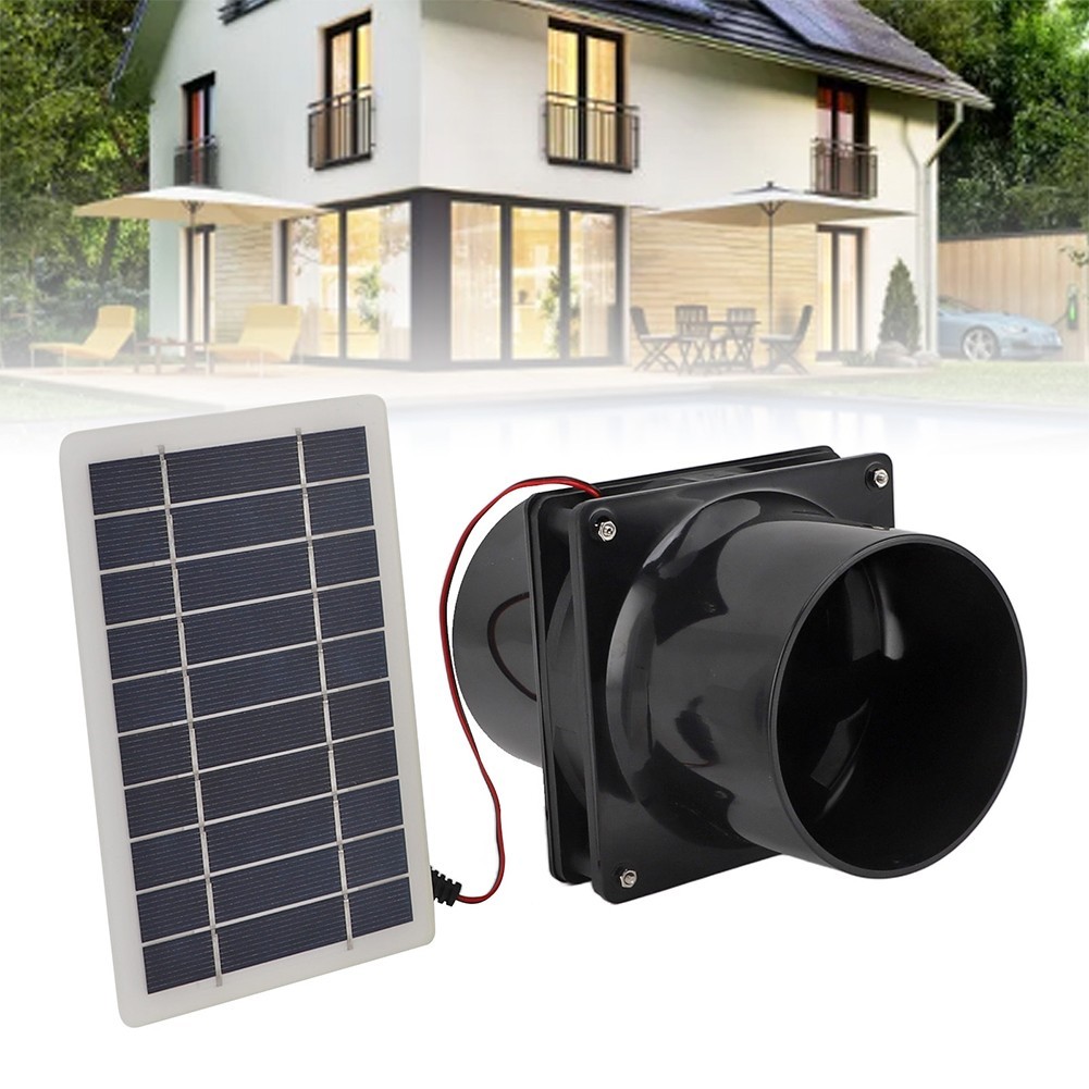 Air Circulation V Weatherproof ABS Solar Power Black Solar Power Fan W V