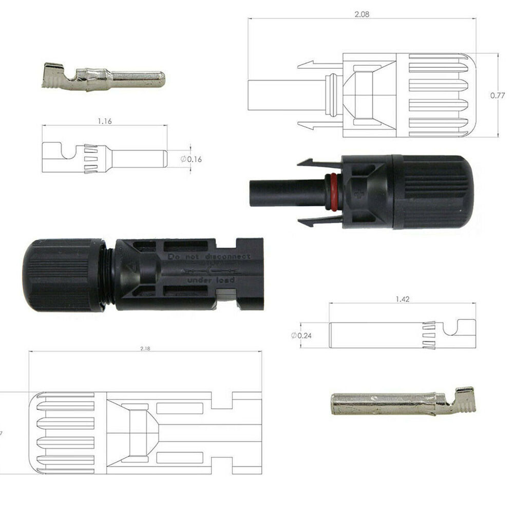 20 Pairs 30A Male Female M/F DIY Solar Panel Wire Cable Connectors Waterproof