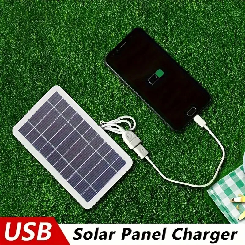 5V 0.4A Portable Solar Panel, DIY Battery Charger Outdoor Travel Camping Fishing