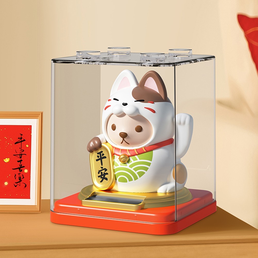 Lucky Cat with Moving Arms Perfect Addition to Car Office or Home Settings