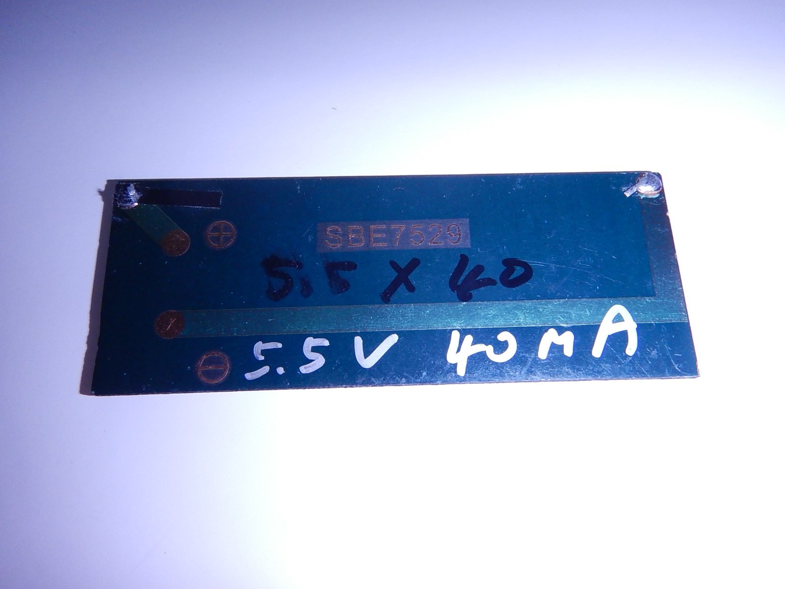 5.5V x 40 mA Mini Solar Panel epoxy encapsulated virtually indestructible