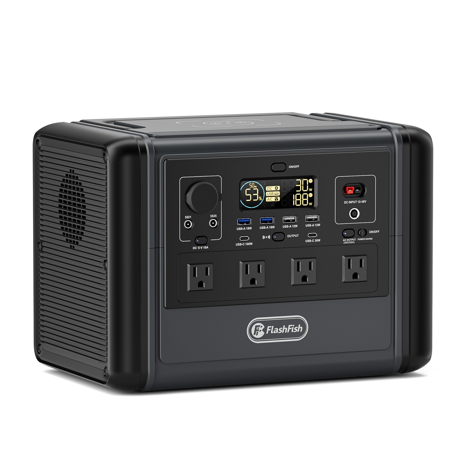 Flashfish T1200S Solar Generator 1200W 240000mAh Optional With Solar Panel 100W