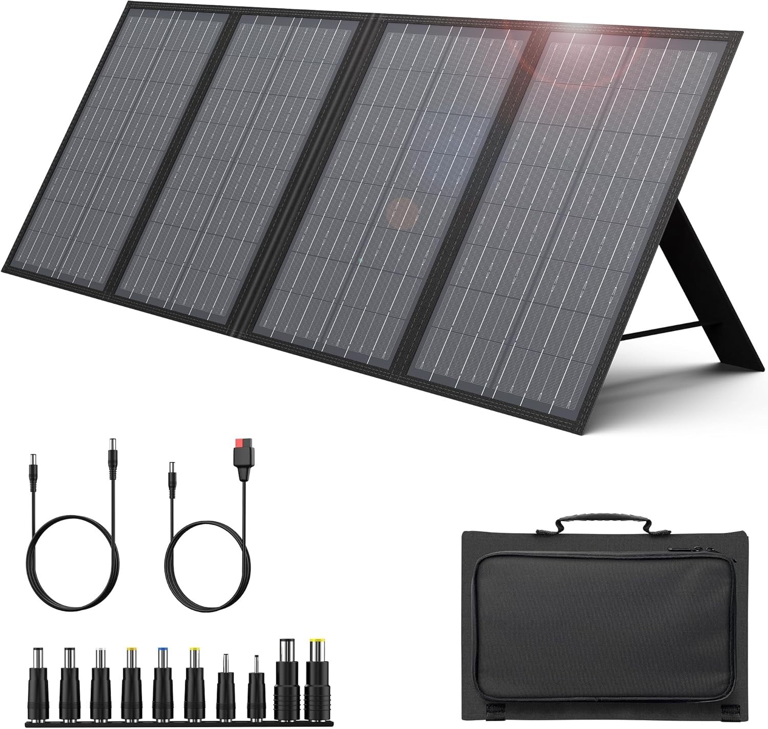Portable 60W Solar Charger with 18V DC for Solar Generators & Travel Adventurers