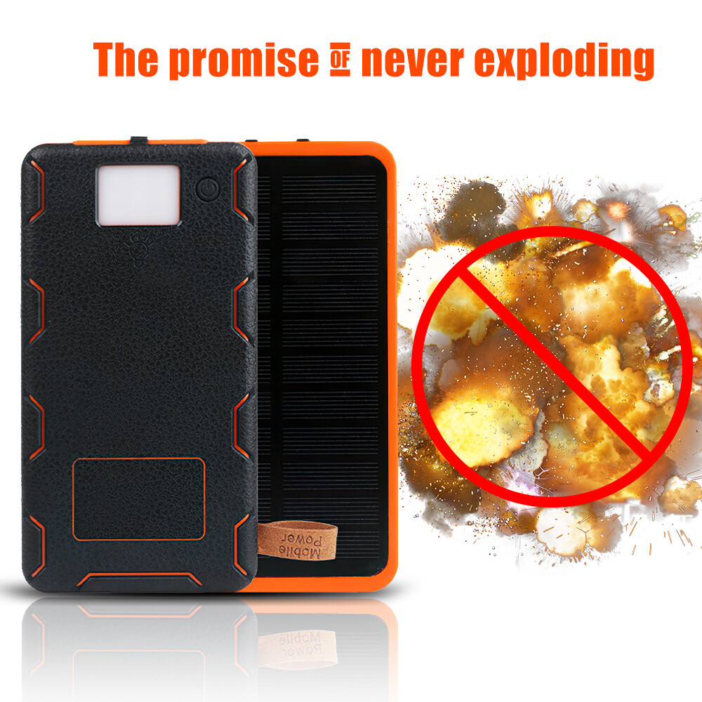 46800mah Portable Solar Mobile Phone Charger Panel Power Bank Waterproof Outdoor