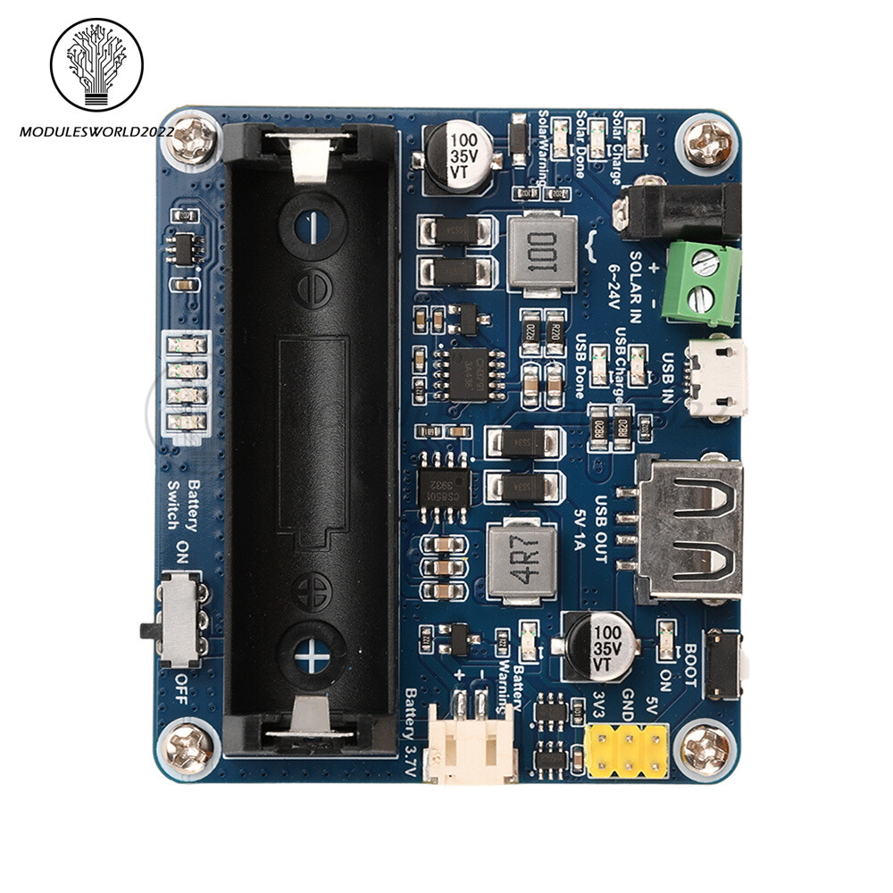 Power Manager Module for 6V~24V Solar Panel Support MPPT USB Battery Charging