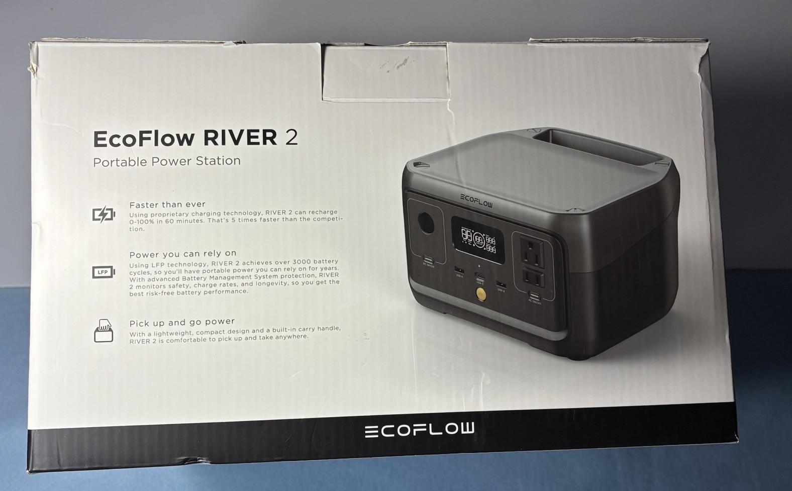 EcoFlow RIVER 2 US/Black/356Wh/300W(600W) 120V Portable Power Station