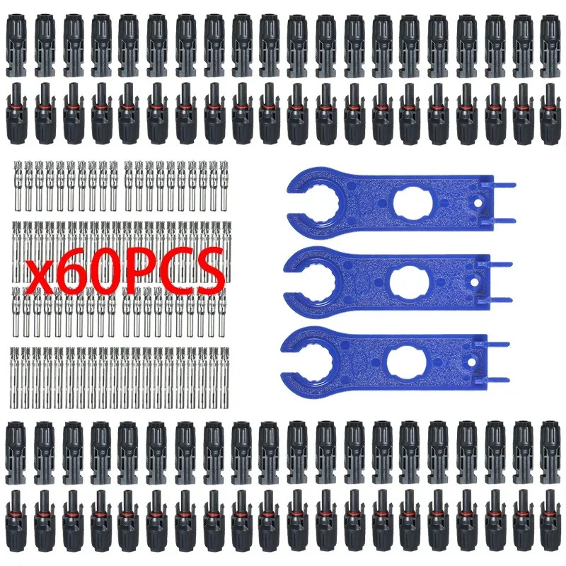 10/20/60/100PCS Photovoltaic Connectors,Solar Cable Connectors, IP67 Waterproof