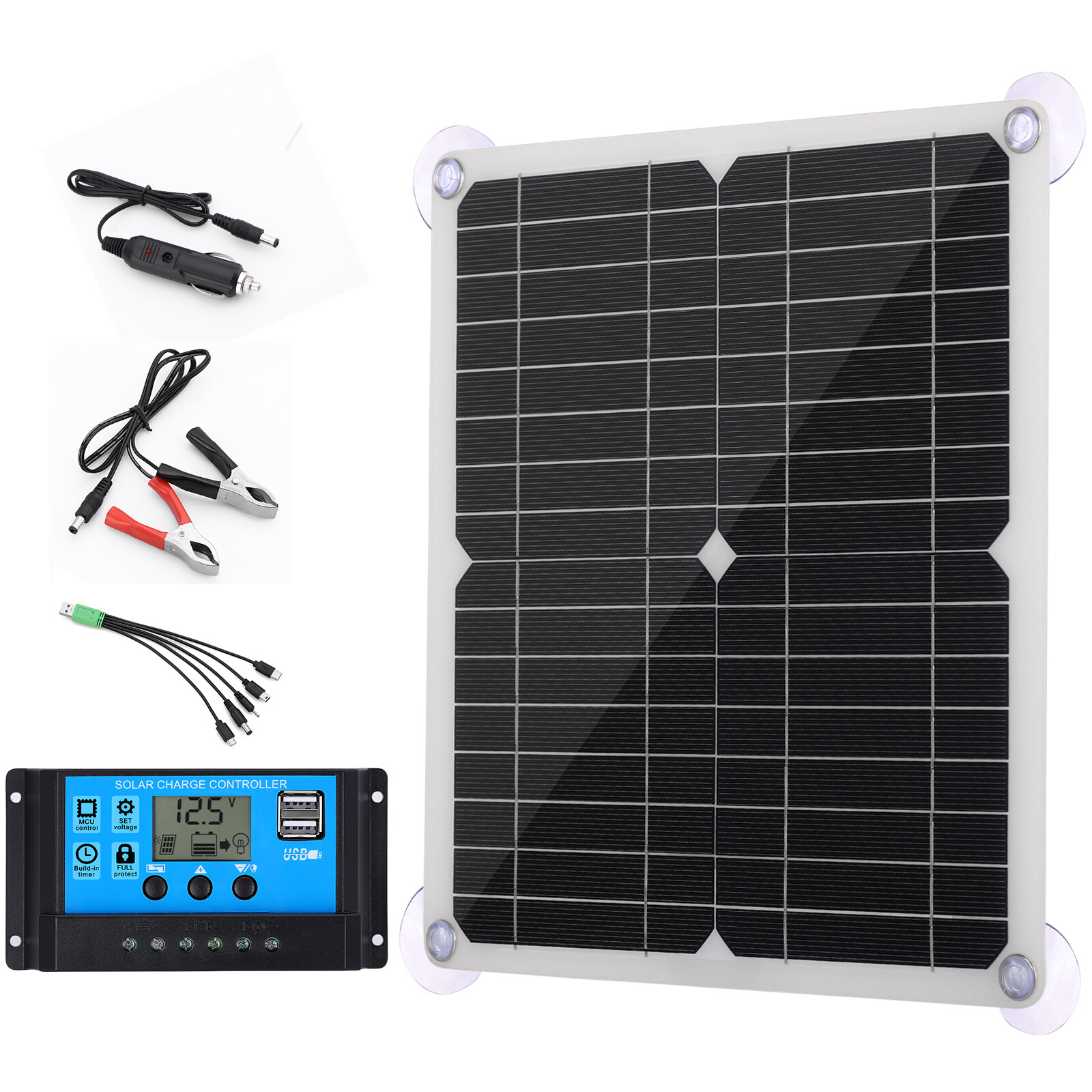 200 Watts Solar Panel Kit 100A Battery Charger + Controller For Caravan Boat RV