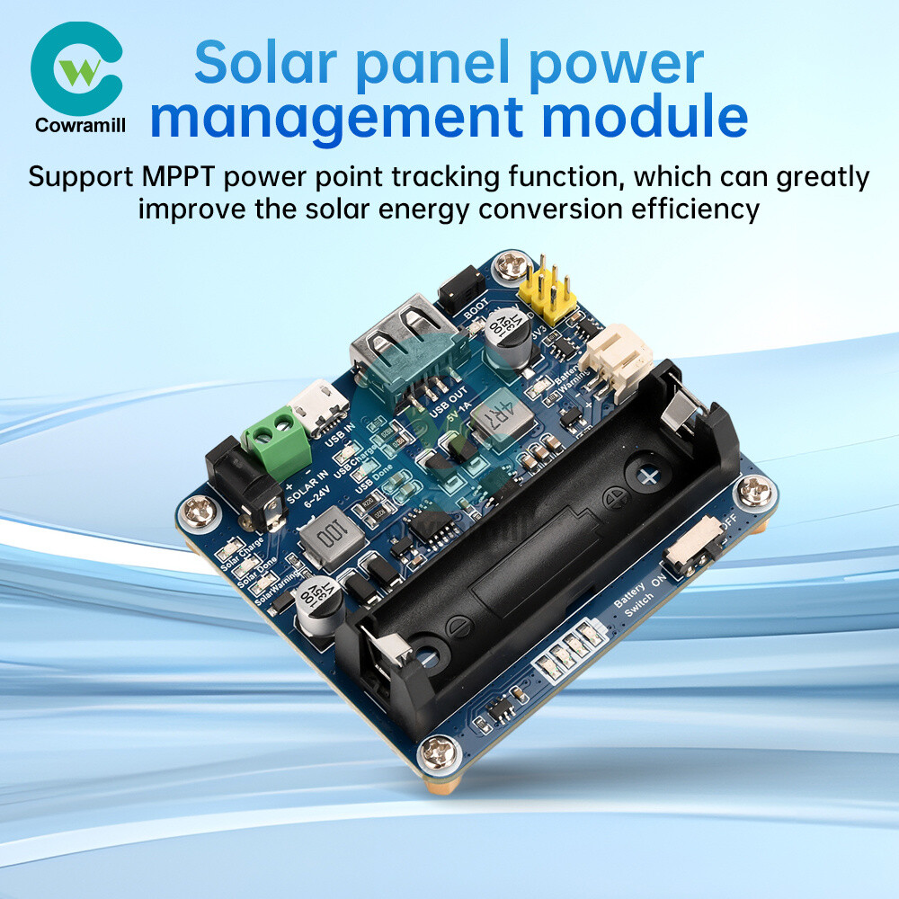 6V~24V Solar Panel Power Management Module Support MPPT 850mAh Li-ion Battery