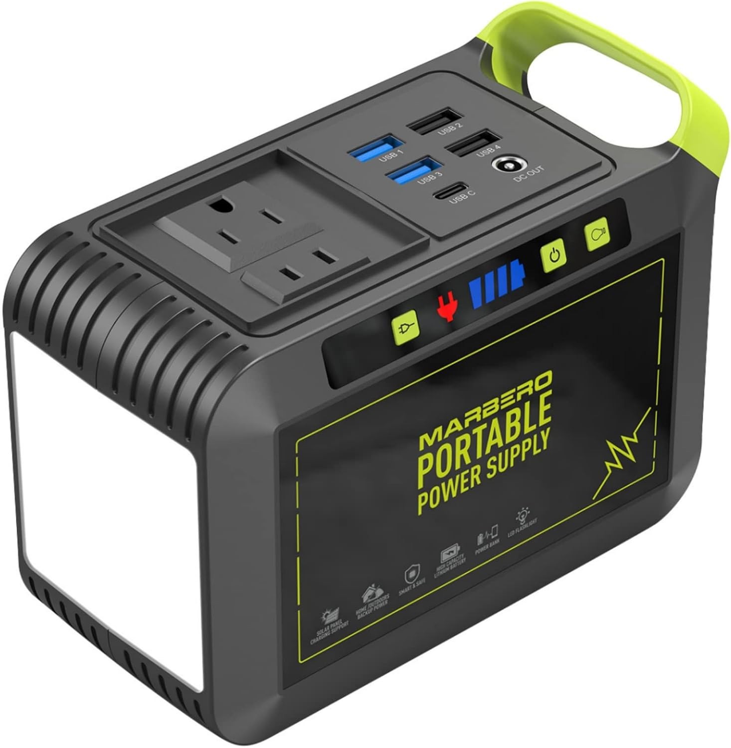 MARBERO 88Wh Portable Power Station Solar Generator 120W AC Outlet Camping Emerg