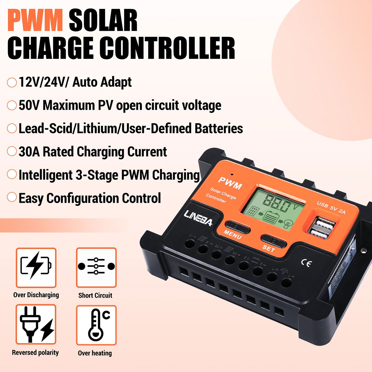 100W 200W 400W Flexible Solar Panel & Controller for PV Home Rooftop Car Boat US
