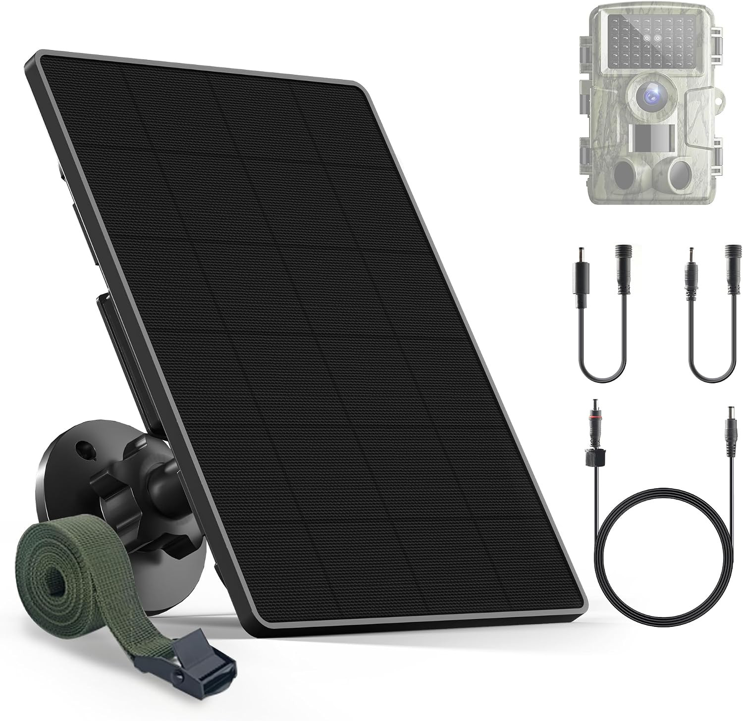 Trail Camera Solar Panel,6W Solar Battery Charger Kit 6V/2A 9V/1.5A 12V/1A with
