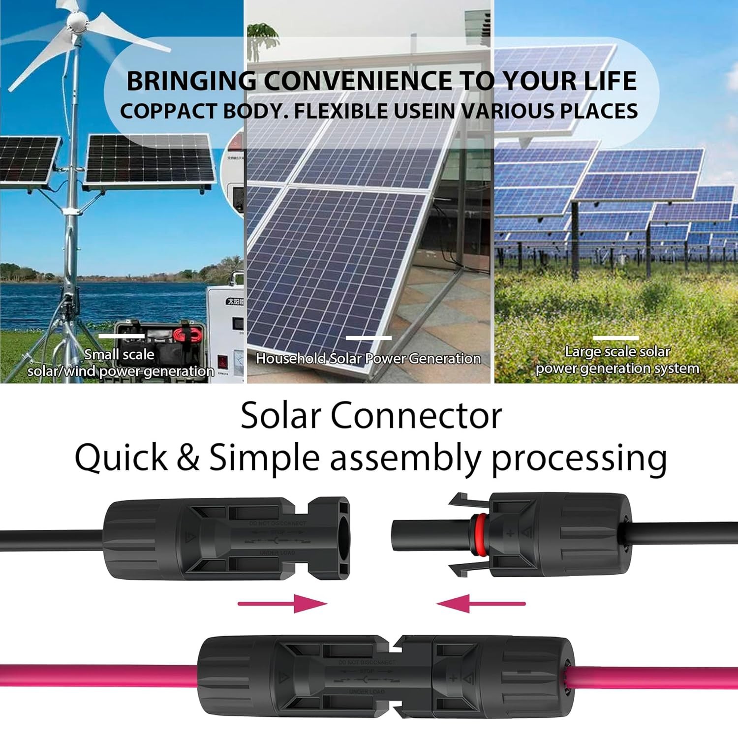 Solar Panel Extension Cable 12AWG Solar Connector to XT60 Battery Charge Wire