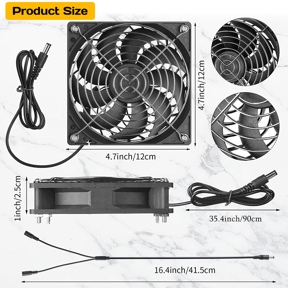 30W Solar Attic Fan Kit 14″ DC Fan with 25W Motor for Roof Vent or Chicken Coop