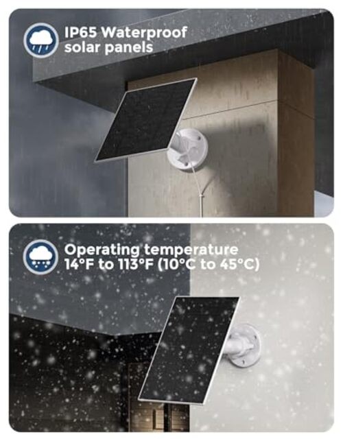 Solar Panel for Ring Camera – Compatible with Spotlight Cam 1 Pack