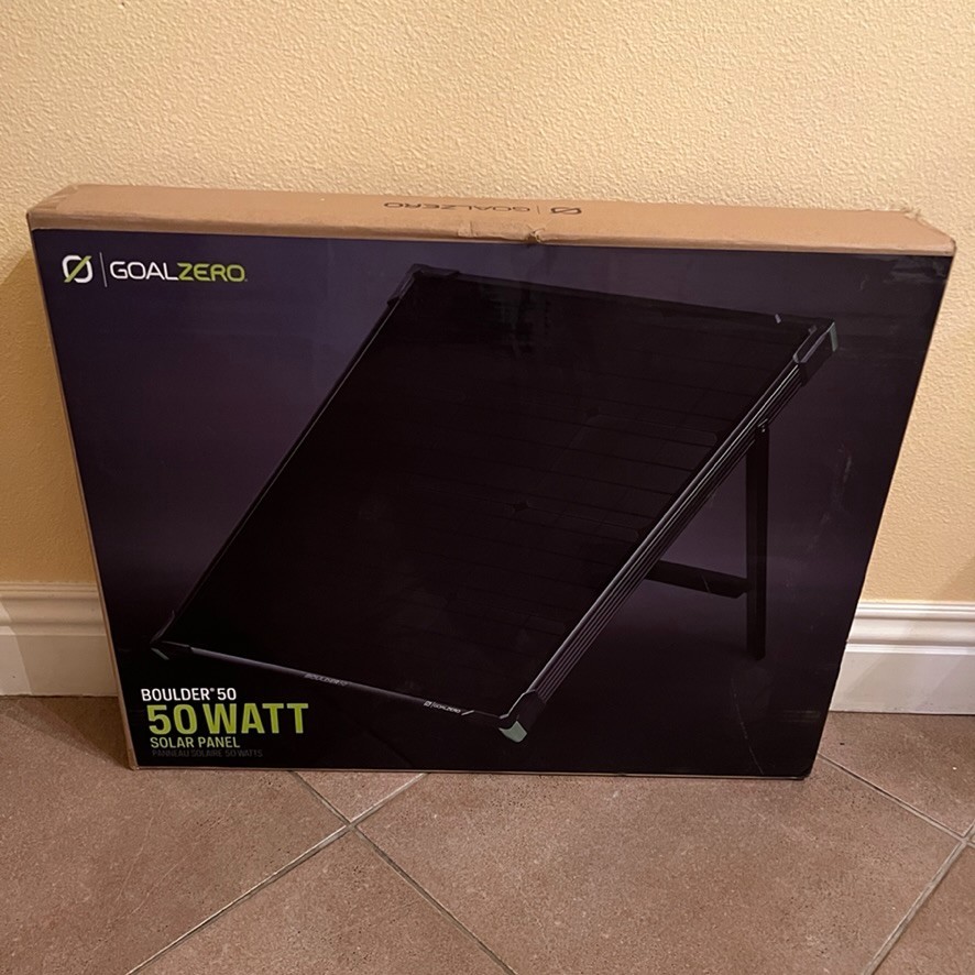 Goal Zero Boulder Monocrystalline 50 Watt 50W Solar Panel Black * NIB NEW!