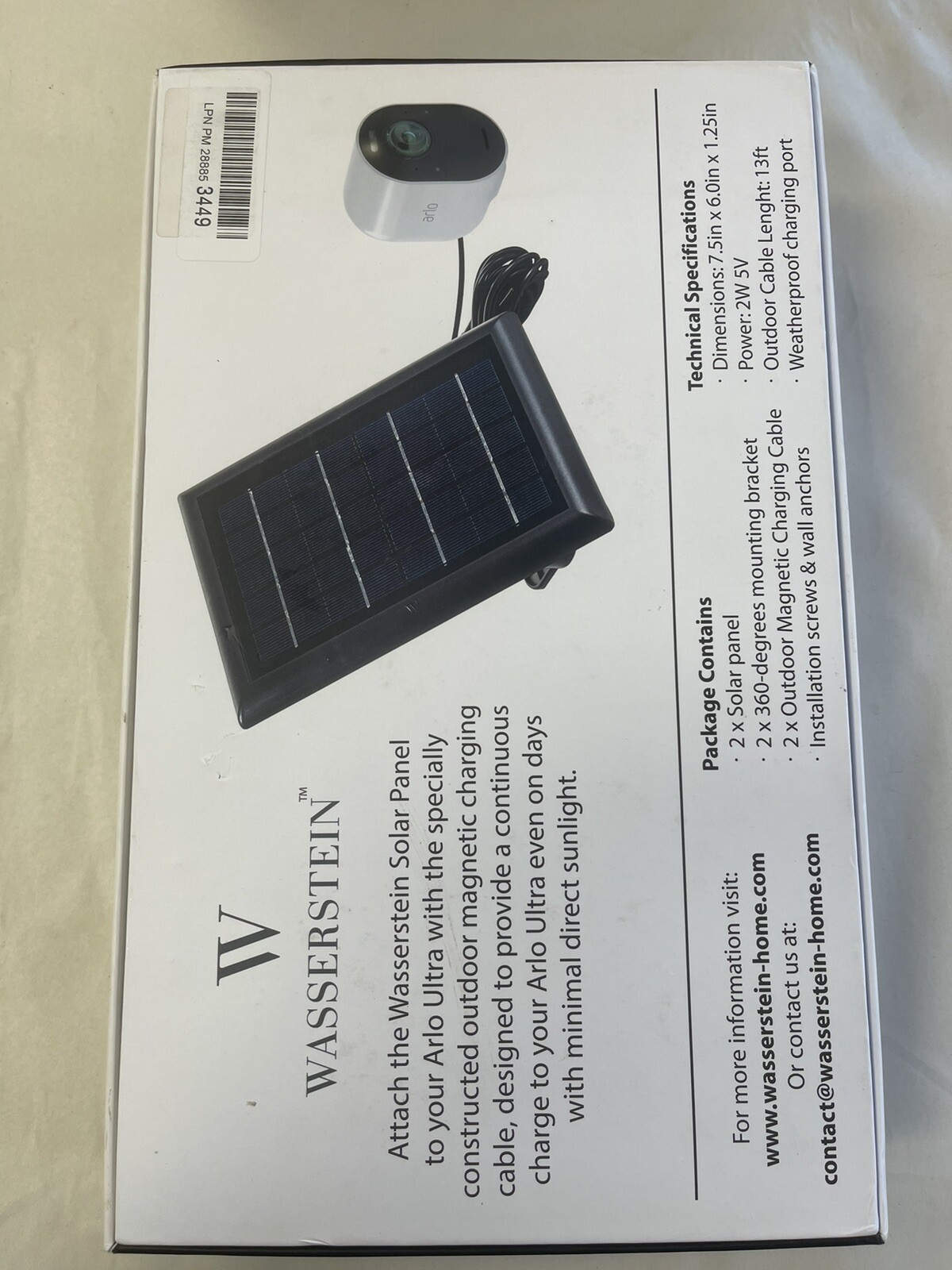 Wasserstein Solar Panel- 2-Pack White Solar Panel & 2-Pack 2-in-1 White