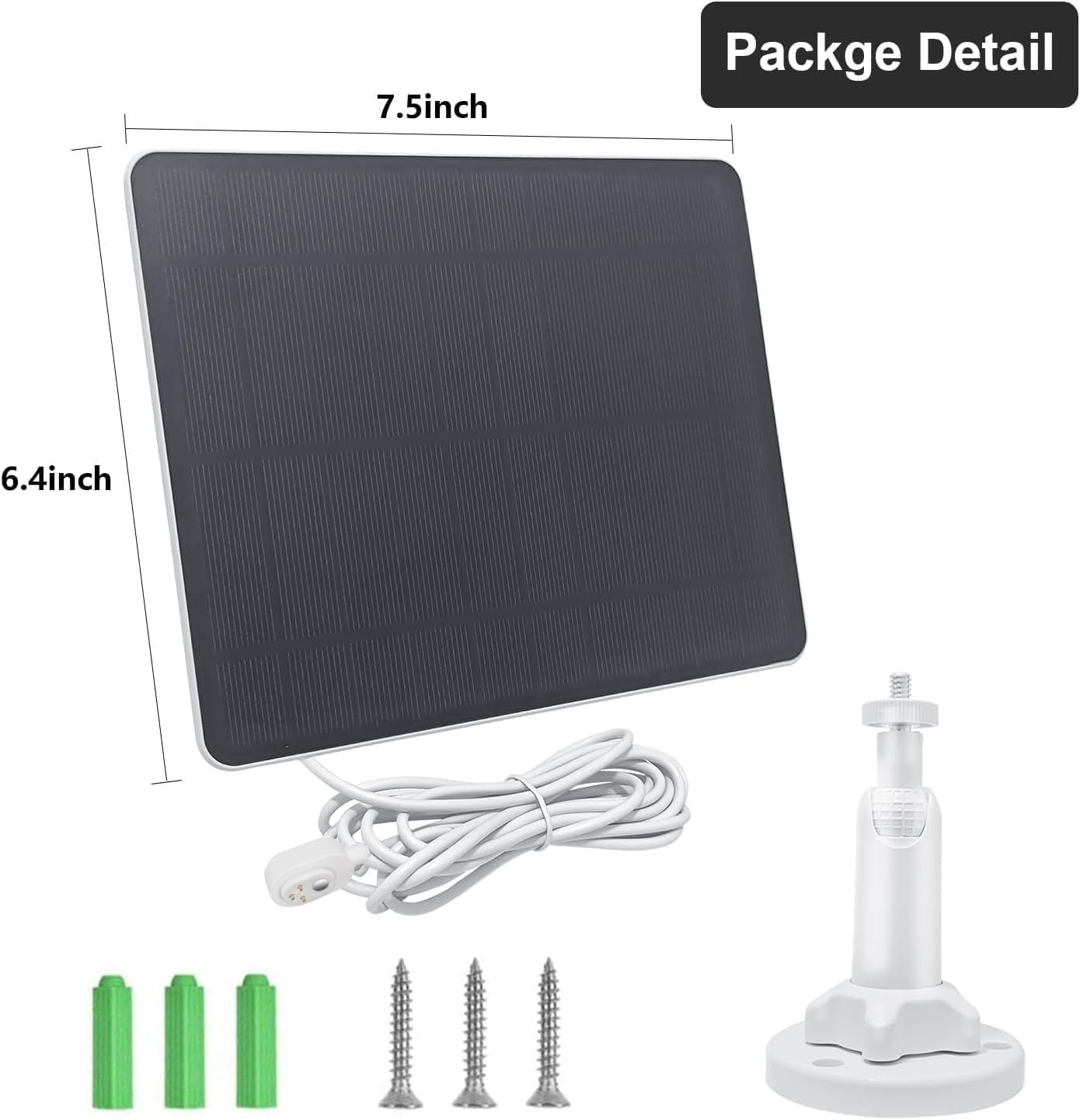 Solar Panel for Tapo Outdoor Security Camera, 5W Solar Charger Compatible with T