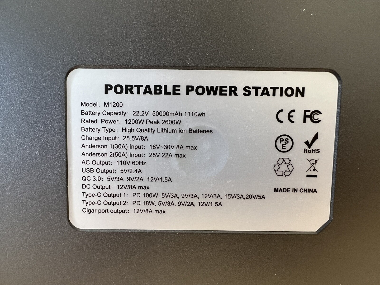✅POWEREPUBLIC Portable Power Station 1200W, 1110Wh Peak 2600W W/Solar Panel ✔️