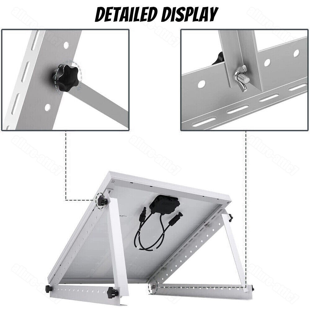 Adjustable Solar Panel Tilt Mount Brackets Kit Ground Roof Boat Mounting System