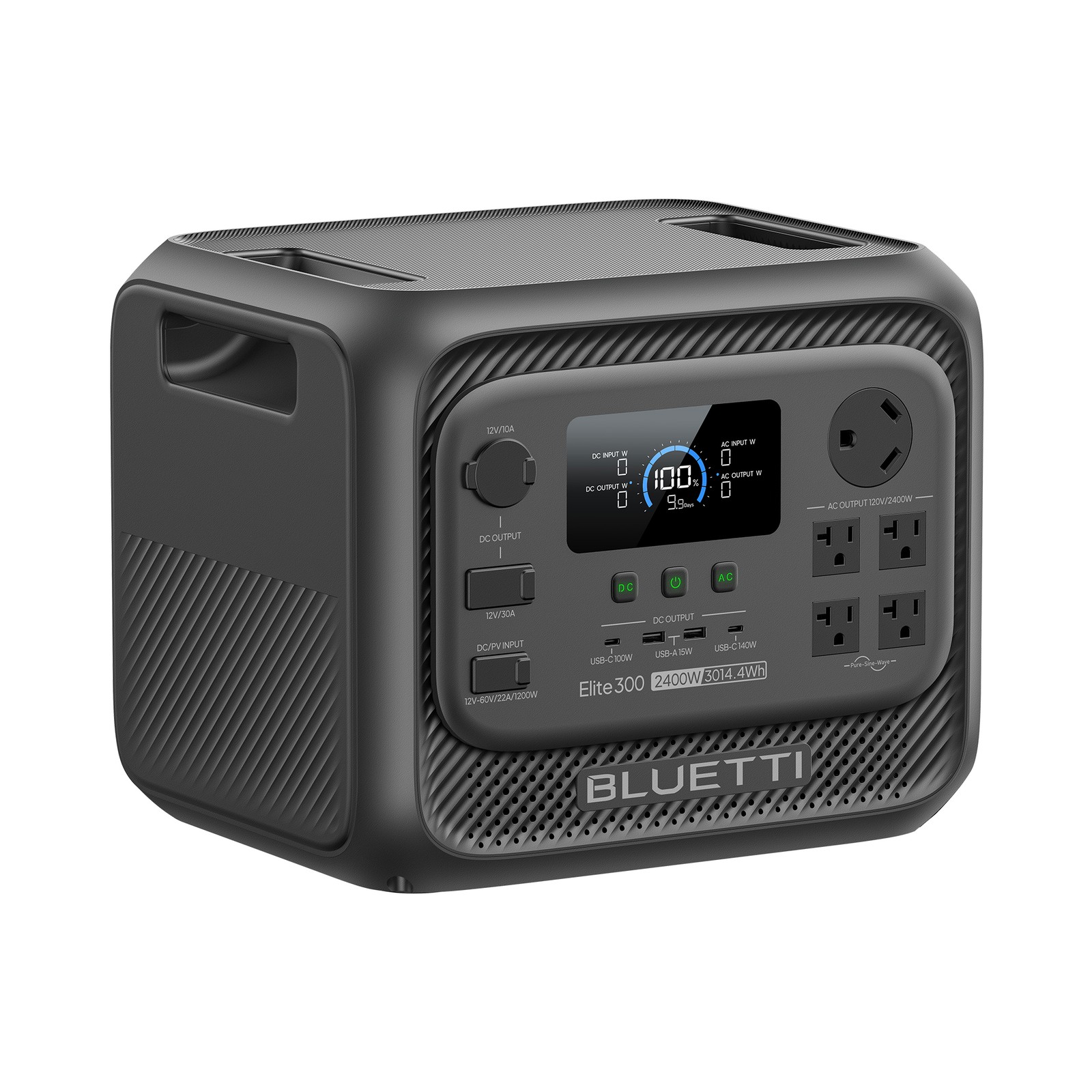 BLUETTI Elite 300 2400W 3014.4Wh Portable Power Station+350W Solar Panel for RVs