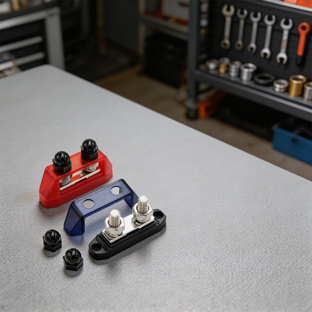 Cover Busbar M8 Terminal Block Dual-way Power Splitter Terminal Connector