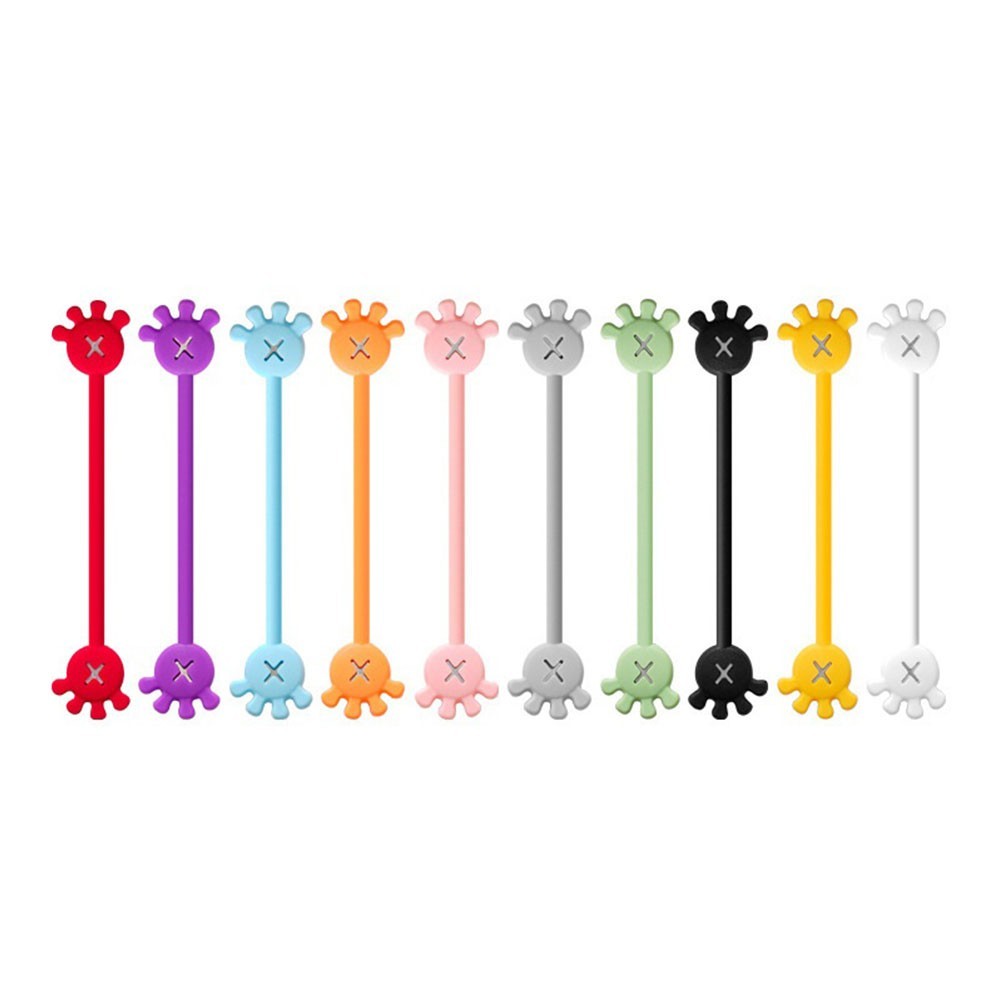Workspace Magnetic Cable Manager Magnetic Earbuds Organizer Colorful Selection