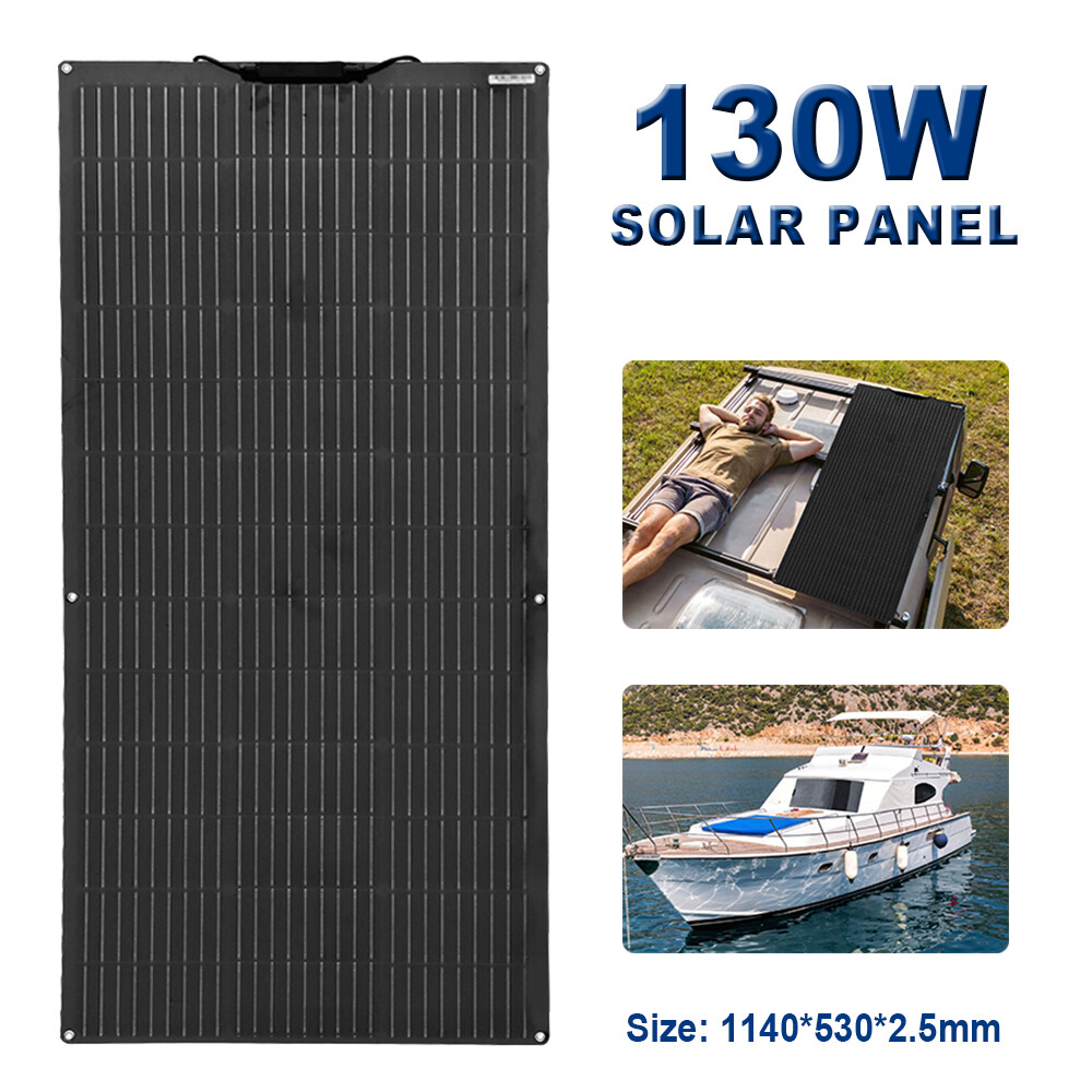 130 Watt Flexible Solar Panel 12V Monocrystalline Solar PV Charging For RV Boats
