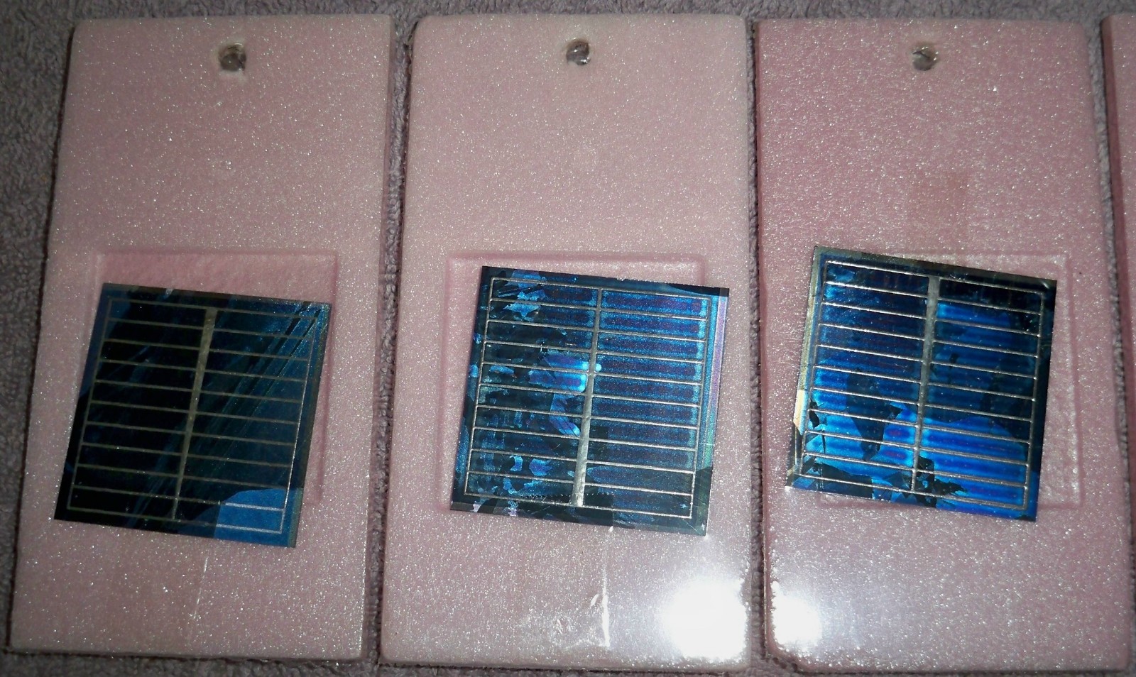 LOT of 5 VTG ARCHER Silicon Solar Cells 5x5cm / Radio Shack CAT No 276-125/ NOS