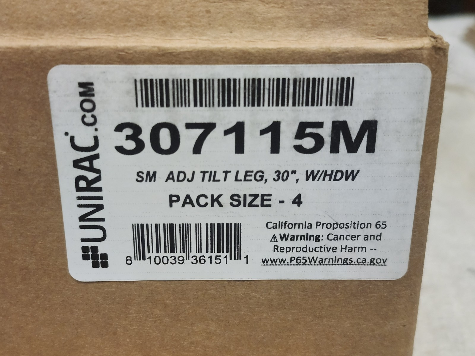 New Unirac 307115M Solar Panel SM Adjustable Tilt Leg 18-30″ with Hardware