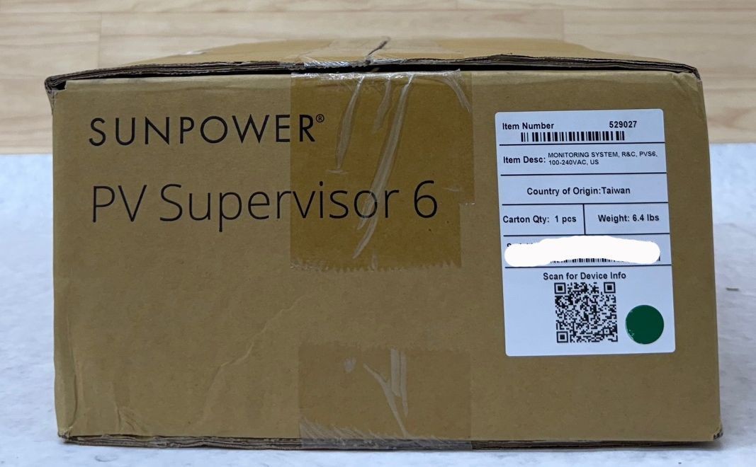 Sunpower PV Supervisor 6 w/ Consumption Metering Kit 529027 532173