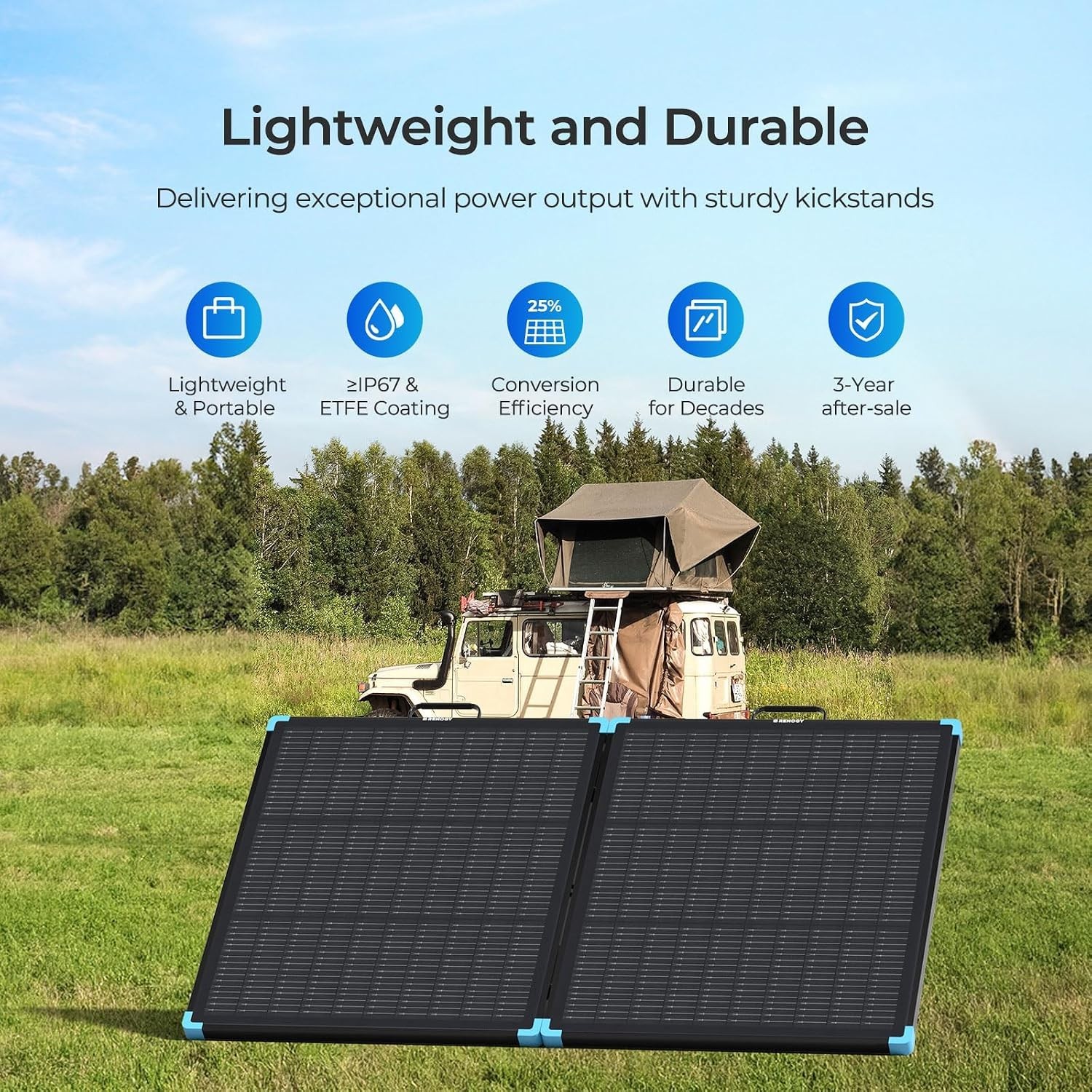 25% High Efficiency Portable Solar Panel – Ultimate Backup for Off-Grid Living