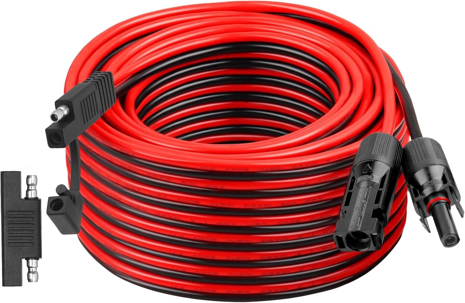 High-Voltage Solar Panel Connector Cable 50FT