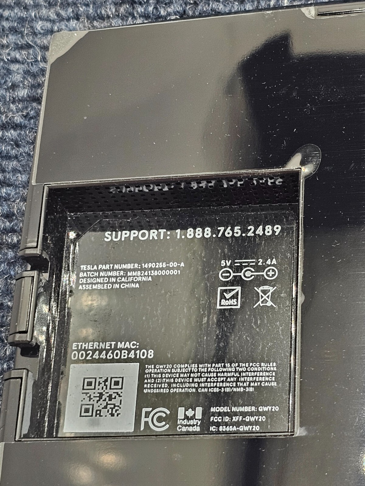 Tesla Solar Gateway 1490255-00-A: GWY20 Solar Panel System Gateway Monitor