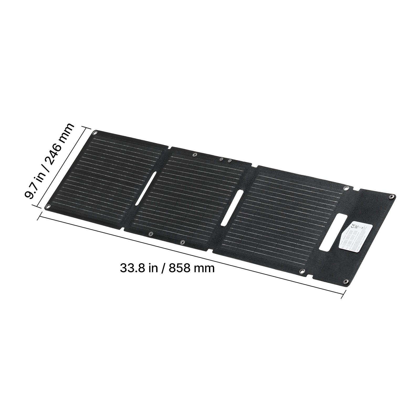 30W Foldable Solar Panel Charger, 24% Efficiency Monocrystalline, USB – A & Type