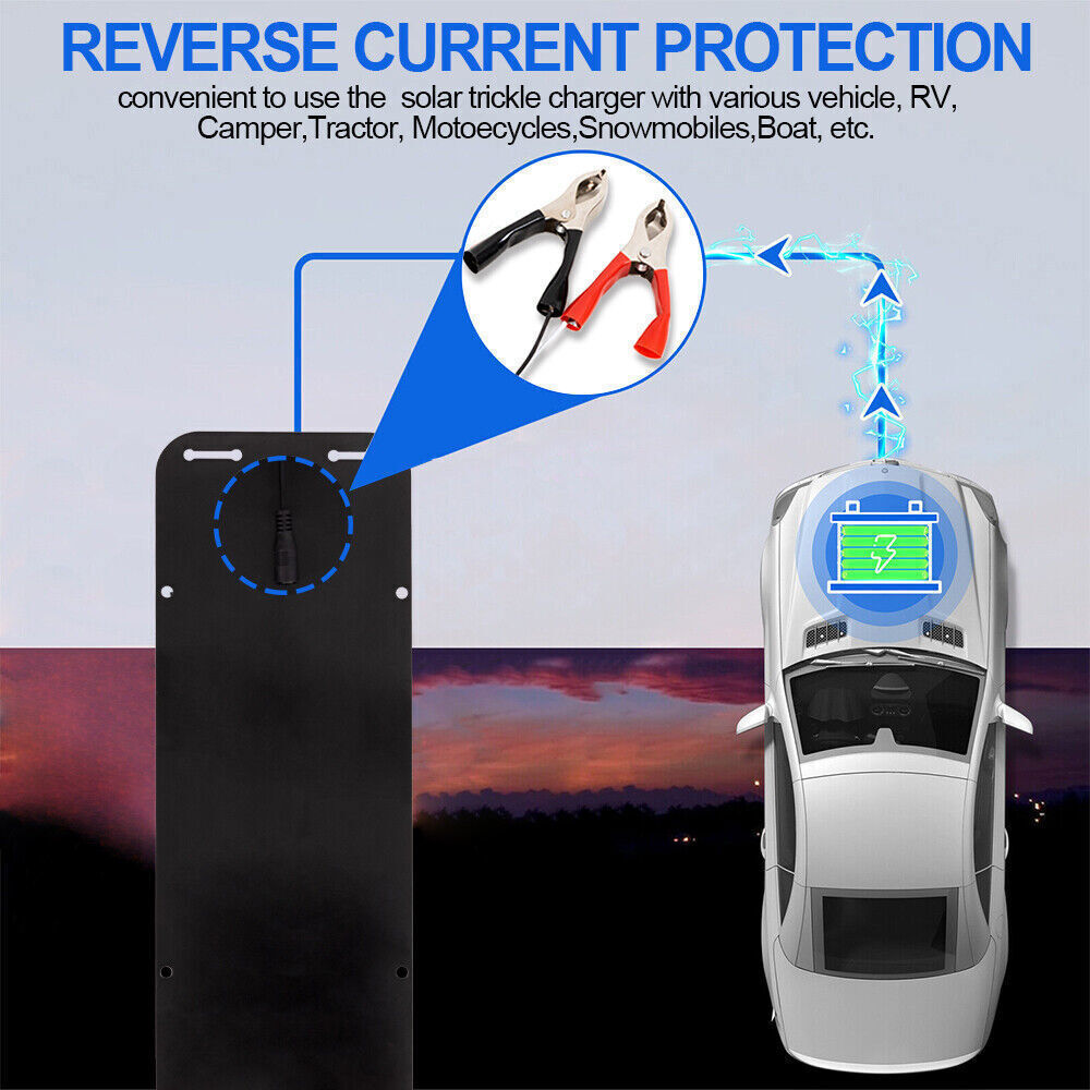 60W Solar Panel 12 Volt Trickle Battery Charger For Caravan Car Van Boat Kit