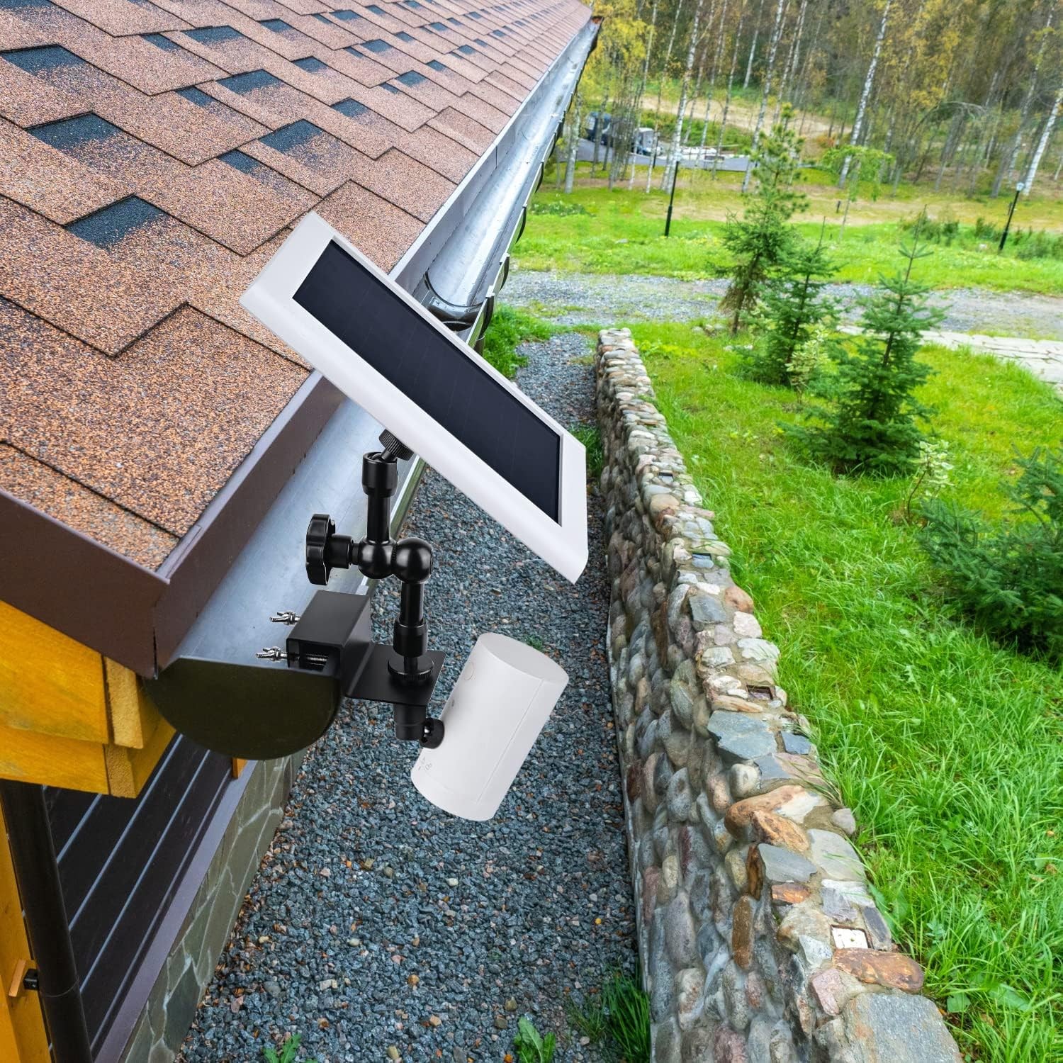 2-in-1 Gutter Mount for Solar Panel, Stick Up Cam Battery, Spotlight Cam and Spo