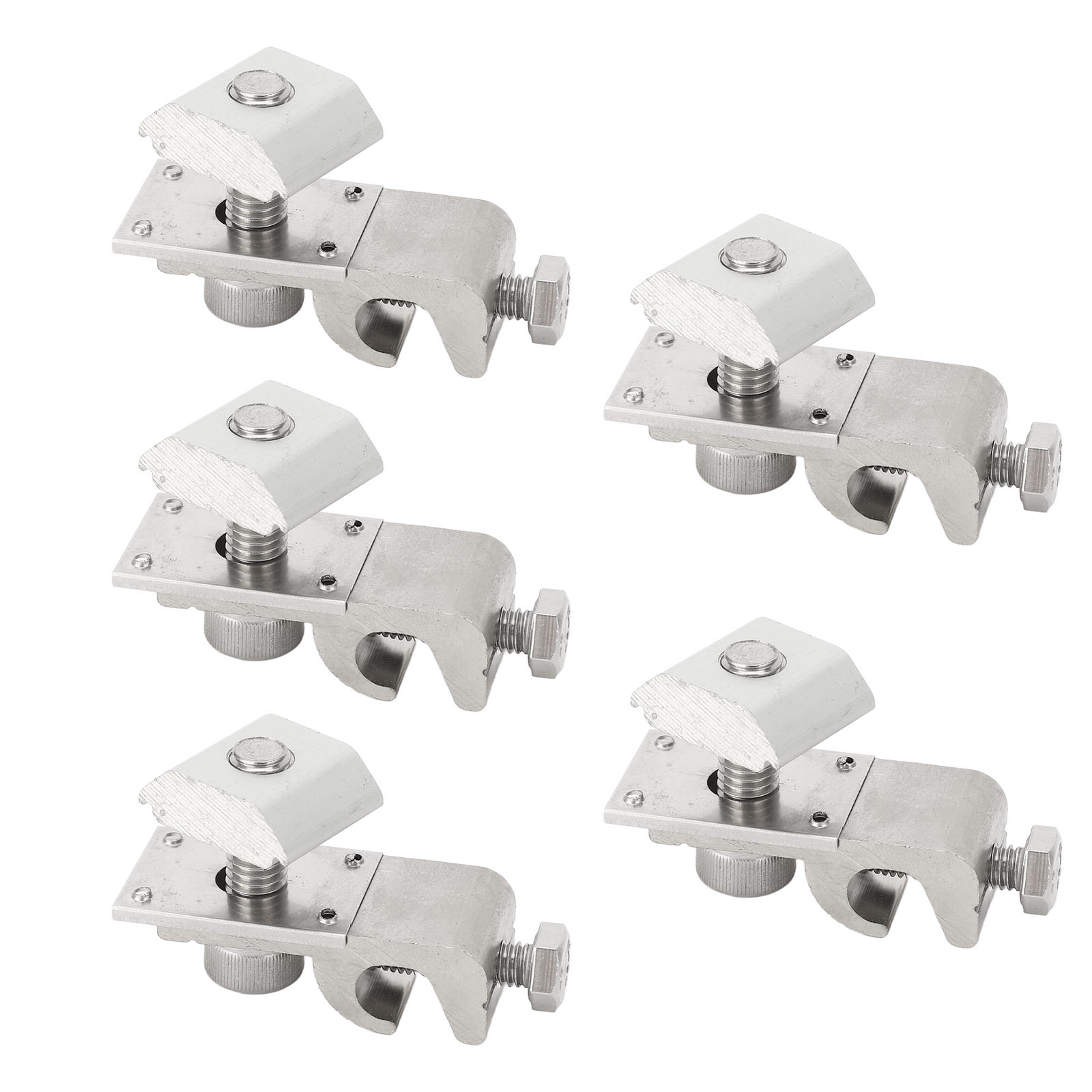 5Pcs Solar Panel Grounding Lugs Metal Clips Cable Clamps Bracket Earth Clip♡