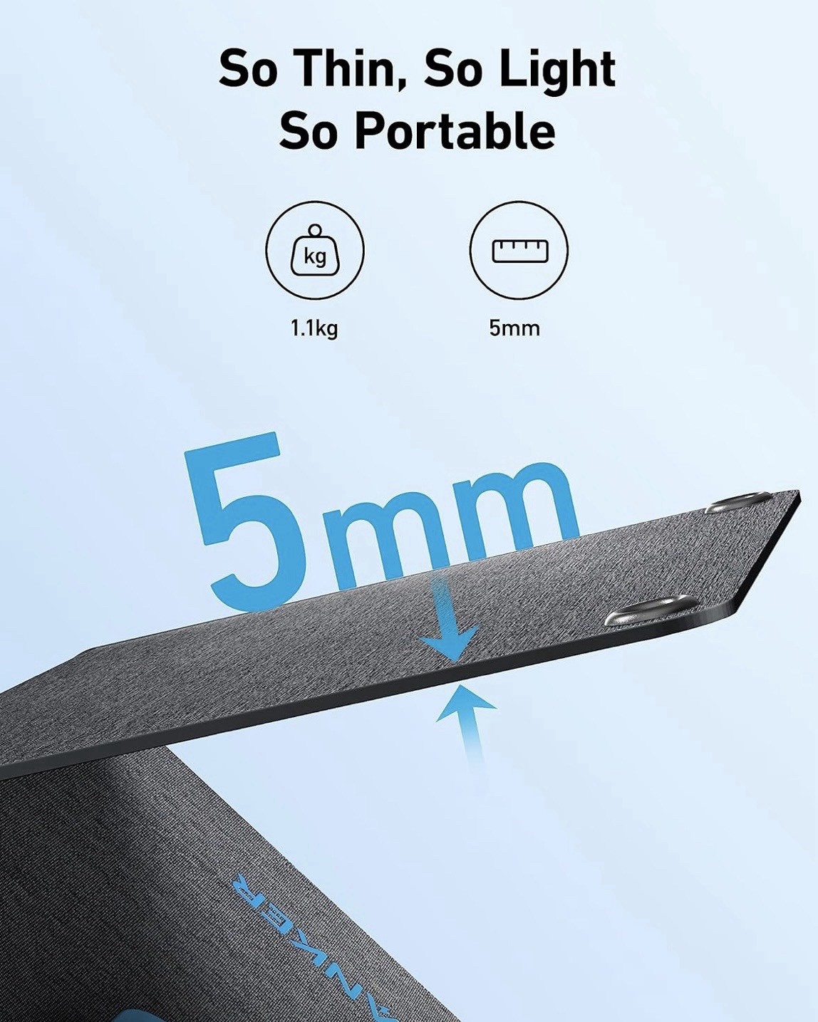 Anker Solix PS30 Solar Panel, 30W Foldable Portable Solar Charger, IP65 Water an