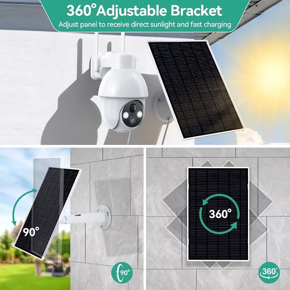 8W Solar Panel Charger for Ring Camera Spotlight & Stick Up Cam with 10ft Cable