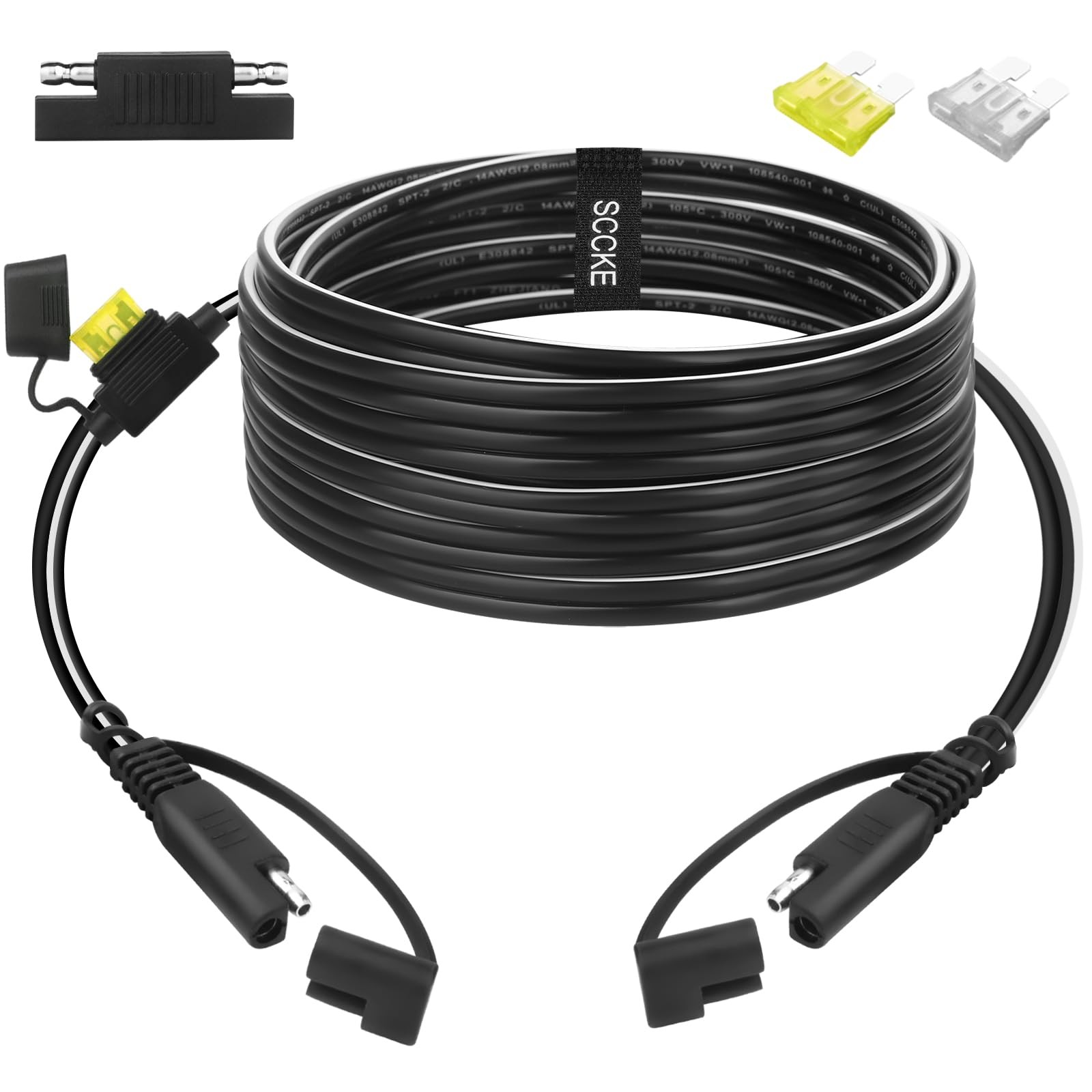 10FT 14AWG SAE to SAE Extension Cable Quick Disconnect Wire Harness SAE Conne…