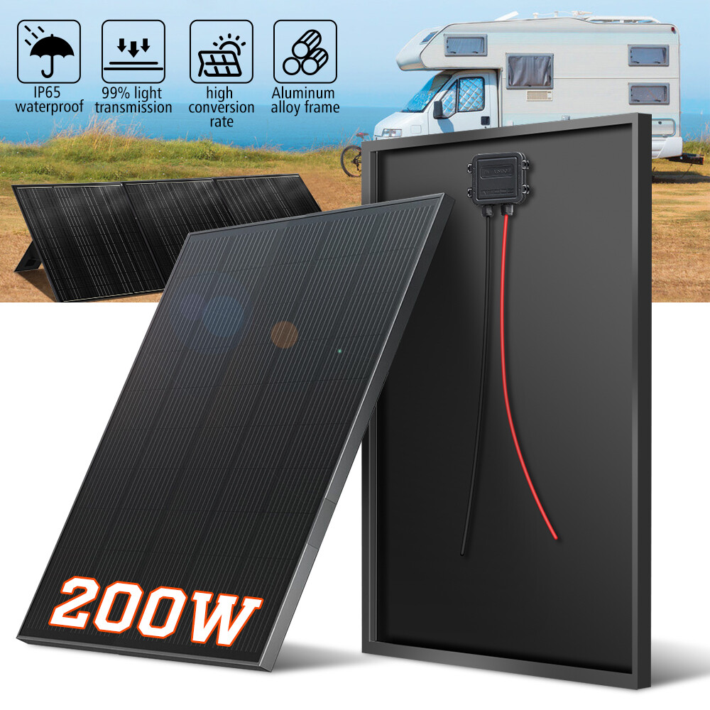 12v 200W 100W Watt Mono Solar Panel Module Power RV Camping Home Boat Off Grid