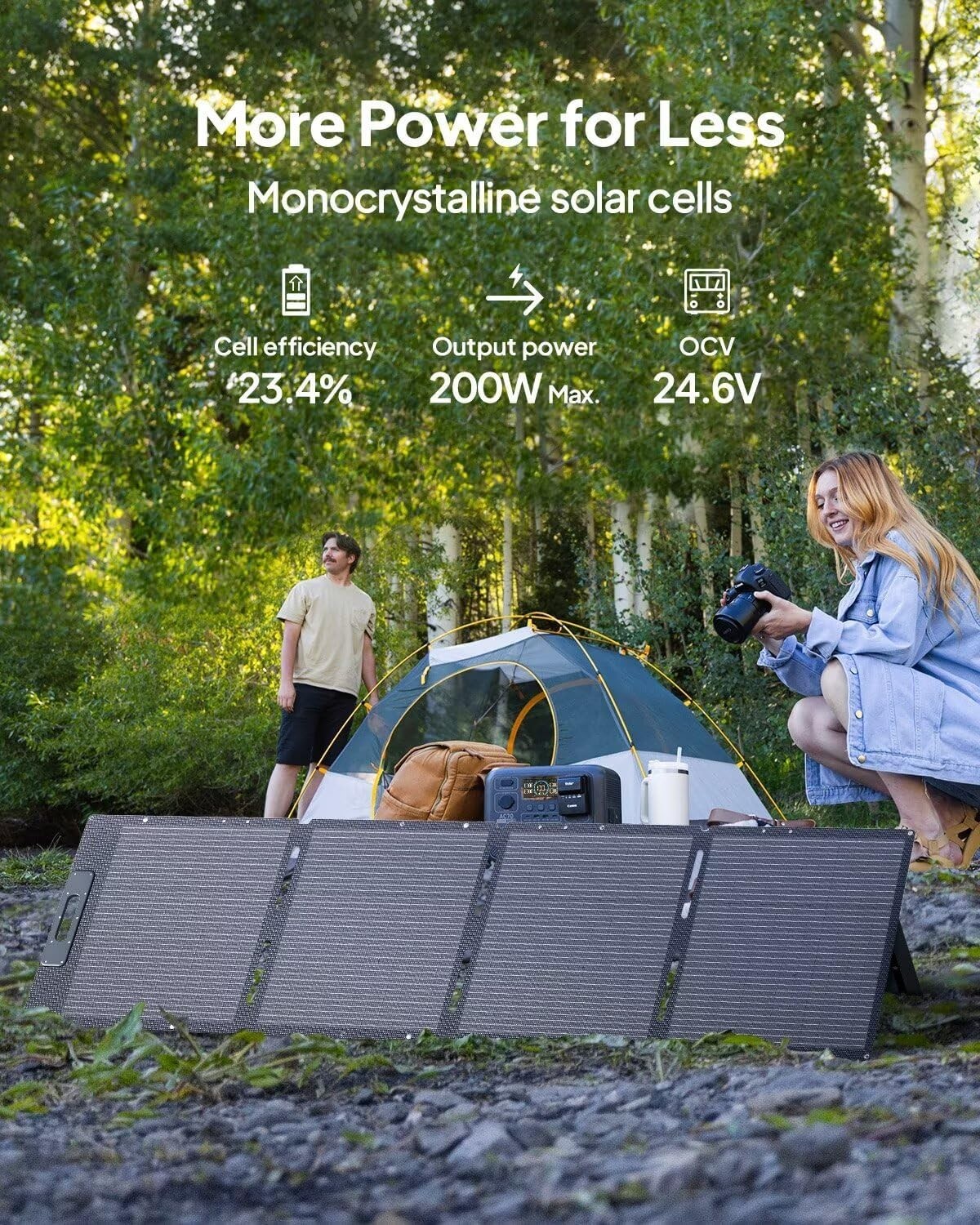 BLUETTI 200W Foldable Solar Panel Adjustable Kickstand