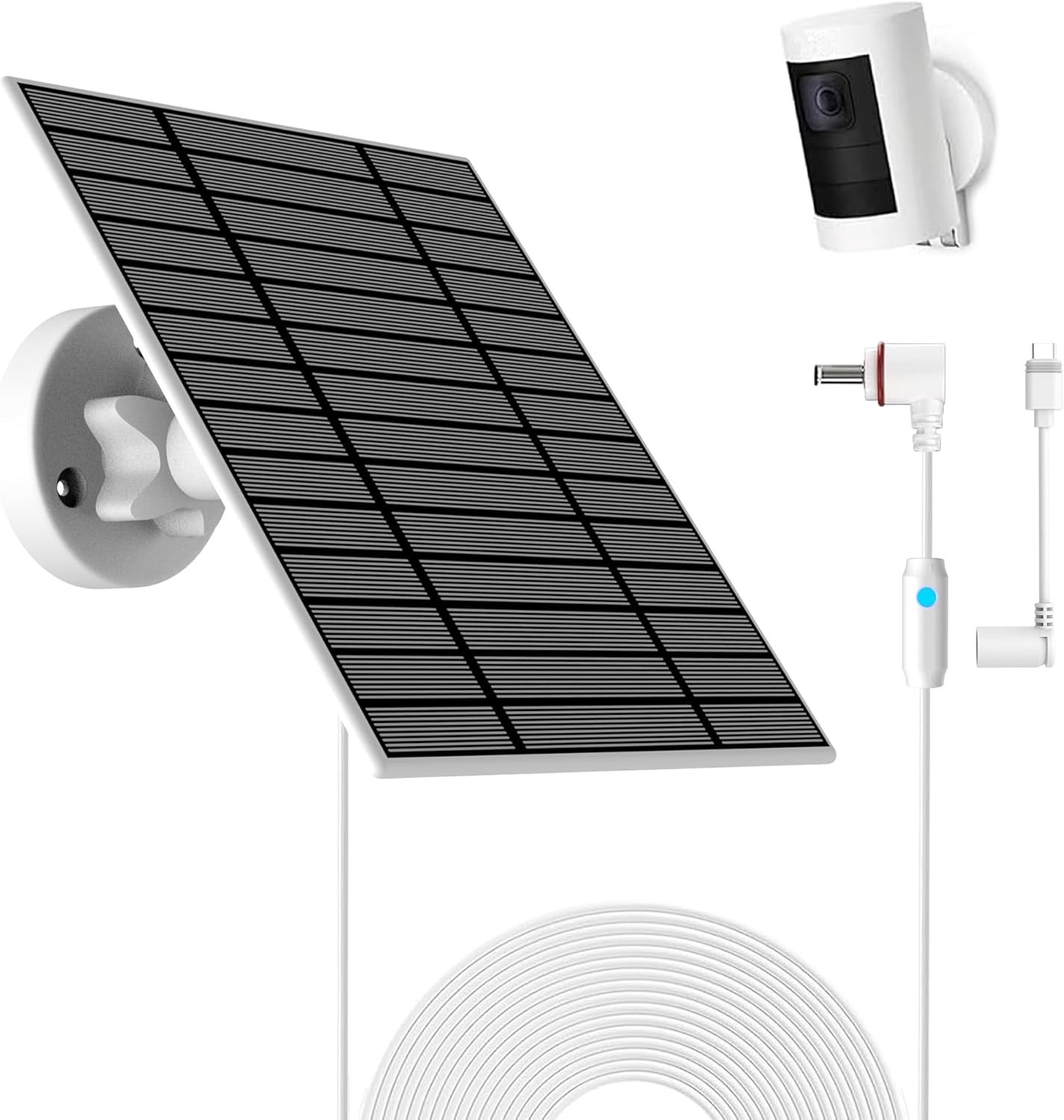 6W Solar Panel Compatible with Ring Spotlight Cam Plus/Pro and Stick Up Cam B…