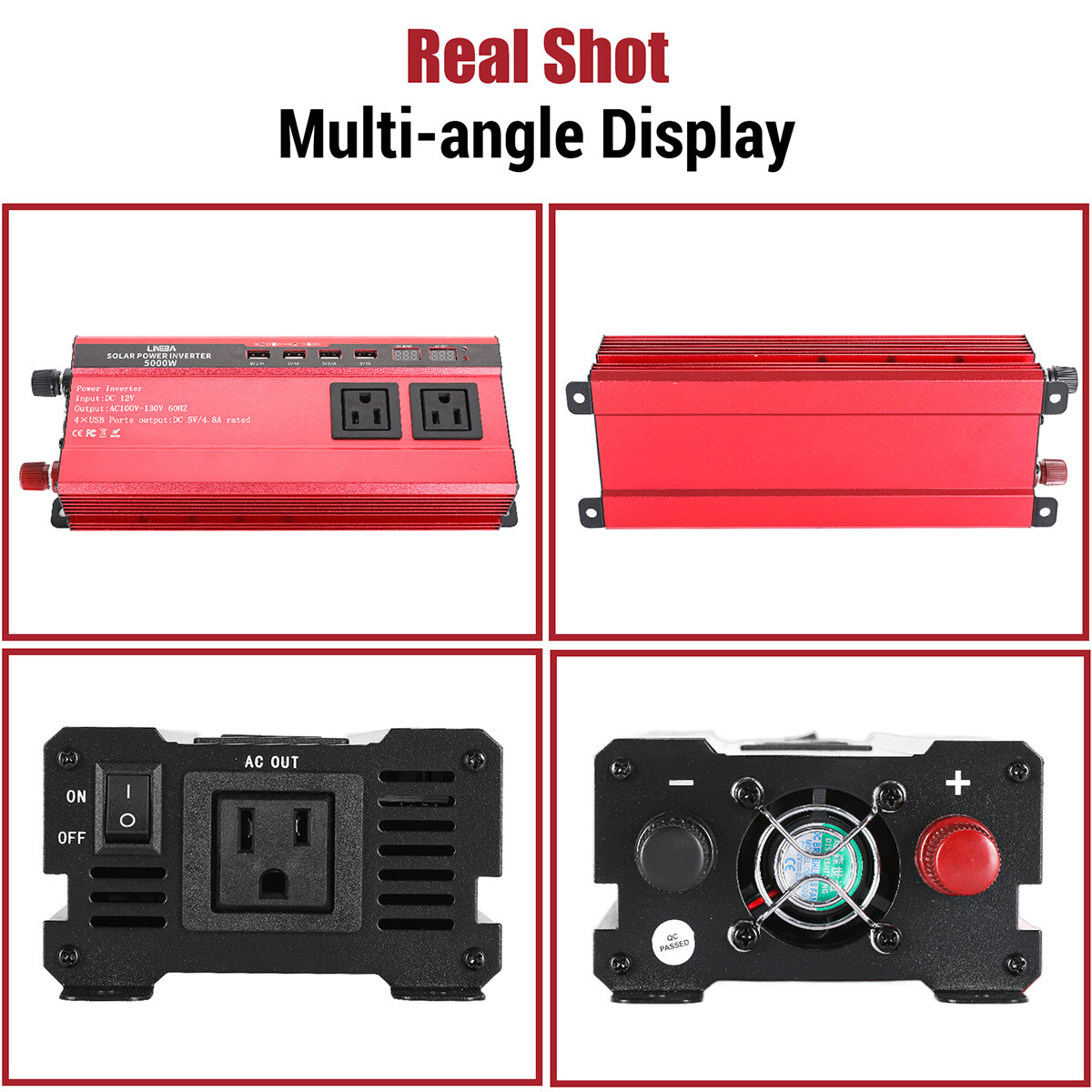 5000W 110V Power Inverter Solar Generator With 400W Solar Panel Home Complete