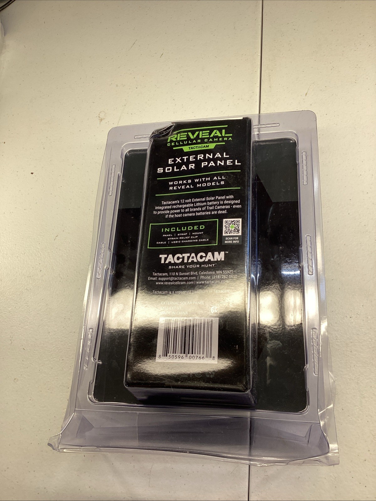 Tactacam Reveal External Solar Panel – Power Your Reveal Trail Camera with Solar