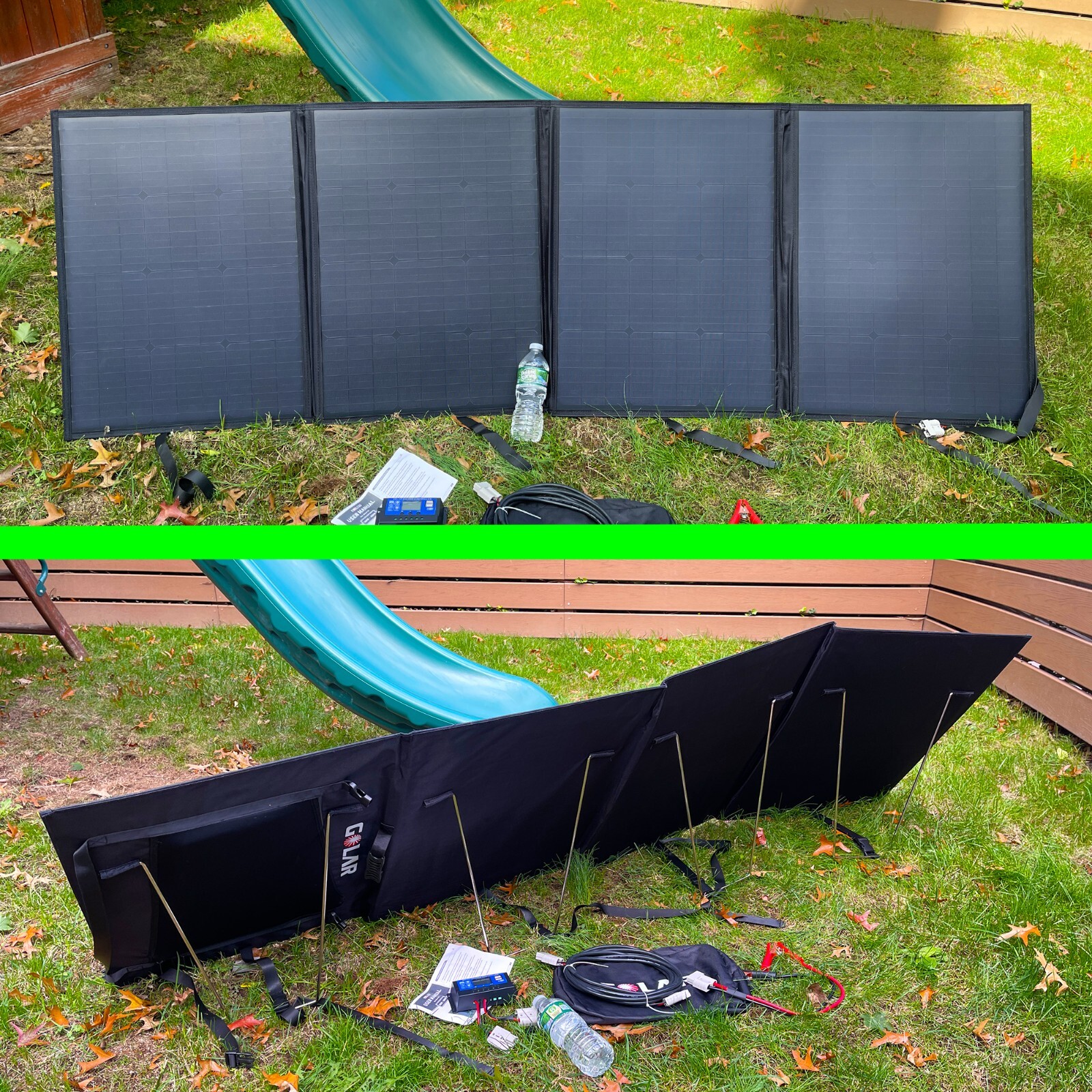 200W Portable Solar Panel Kit Battery Charger Generator Foldable Camping RV Car