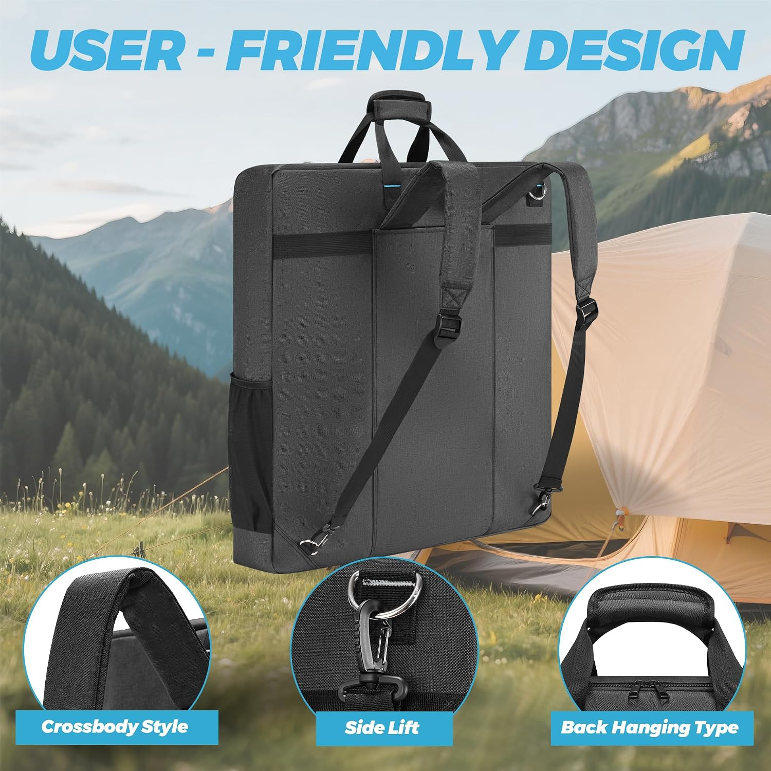 Solar Panel Storage Bag Compatible with Jackery Solarsaga 100W 100X 200W/ GRECEL