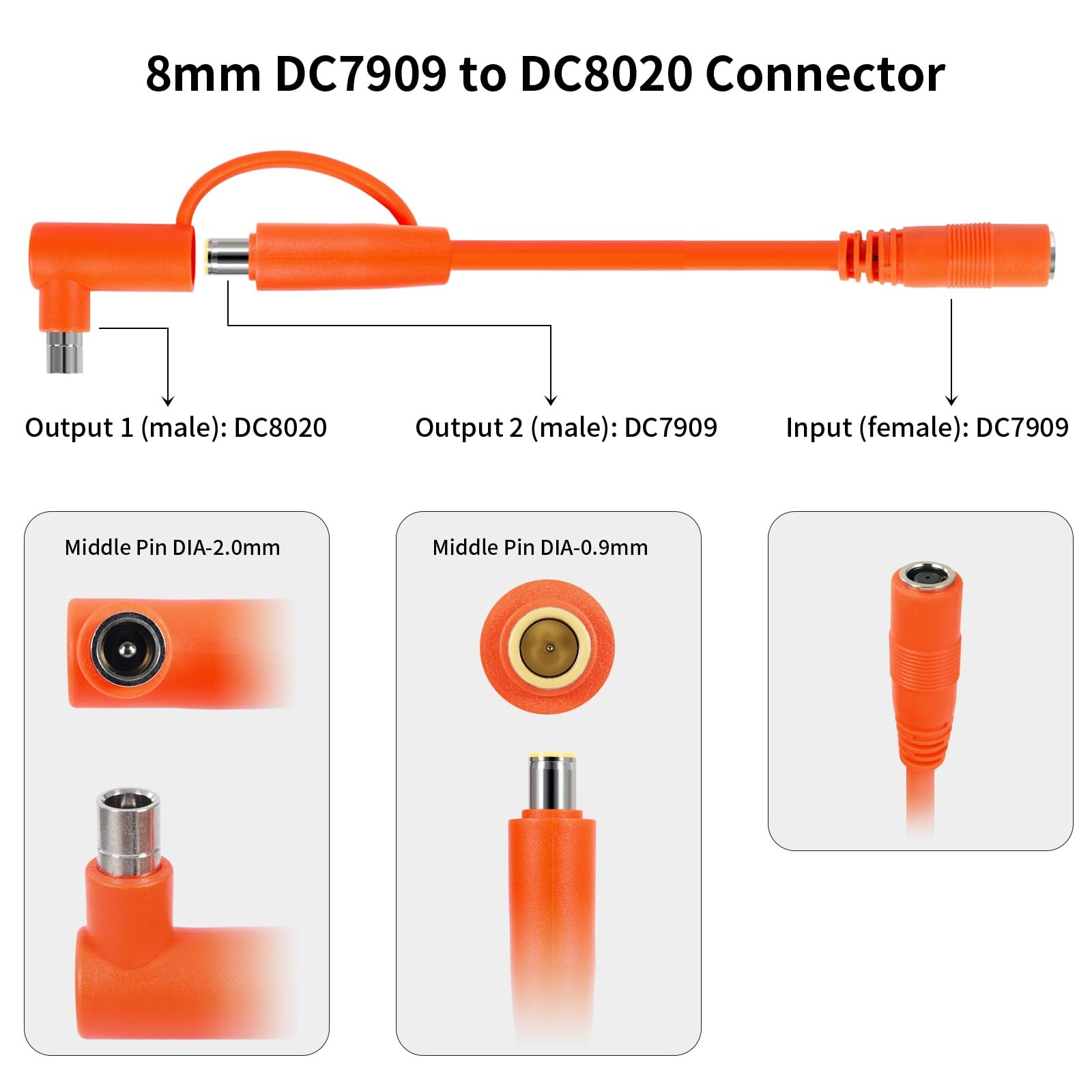 mm 5FT DC Extension Cable Male to Female Solar Cable with DC8020 Adapter 14AWG