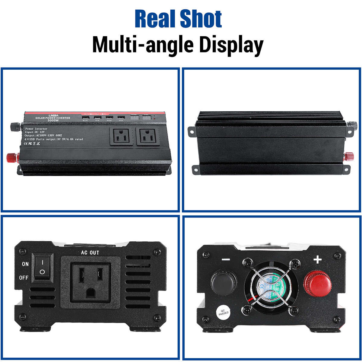 Complete Solar Panel Kit 100W 200W 400W 12V Off Grid RV Home & 5000W Inverter